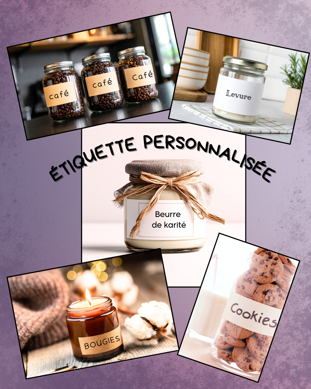 Formation bocaux et étiquettes personnalisé